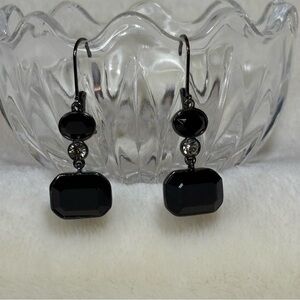 Vintage Givenchy Black Dangle Earrings